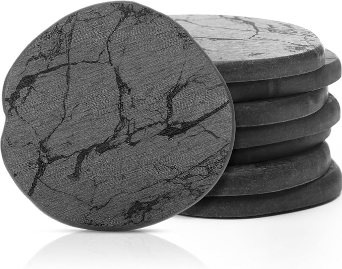 Diatomaceous Earth Coasters Set of 8，Cool Absorbent Quick-Dry Drink Coasters by Unknown