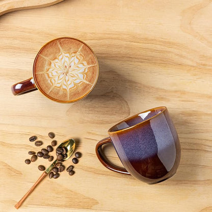 theterra Ceramic Coffee Mugs Set of 6, 12 oz Coffee Cups - Image 3