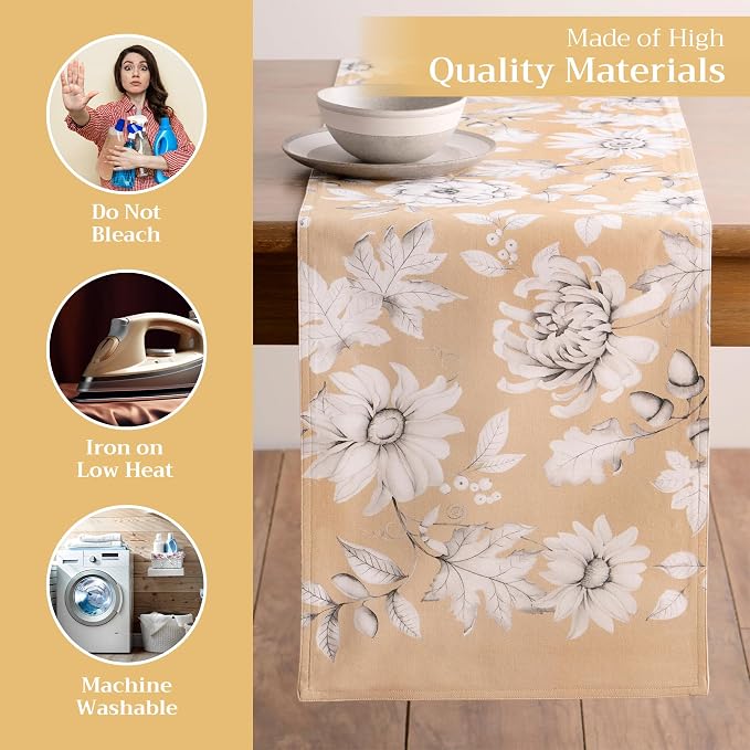 Maison d' Hermine Table Runner 100% Cotton 14.50" x 108" | Table Runners 108 - Image 3