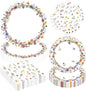 60Pcs Wildflower Paper Plates and Napkins Party Supply, Serves 20 | Floral Baby by BORAENDEY