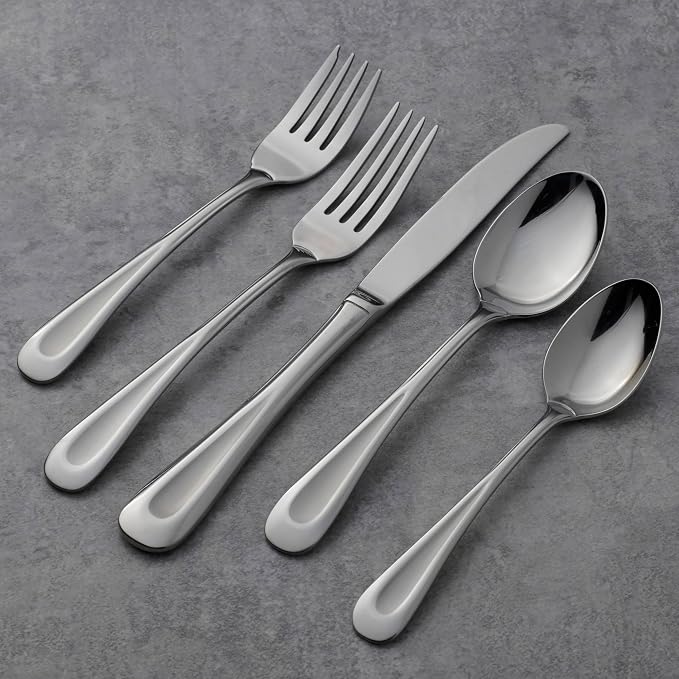 Oneida Satin Sand Dune 20-Piece Flatware Set, Service - Image 6