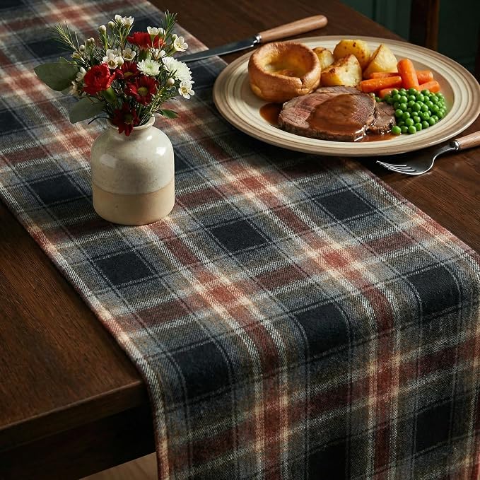 Artoid Mode Black Rust Farmhouse Plaid Retro Fall Table Runner, Autumn Rustic - Image 4