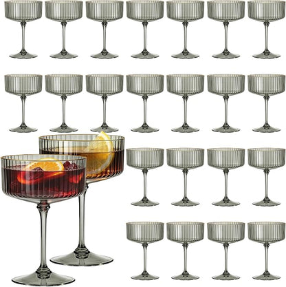24PCS Plastic Martini Glasses, Unbreakable Reusable Champagne Coupe, Removable by Unknown