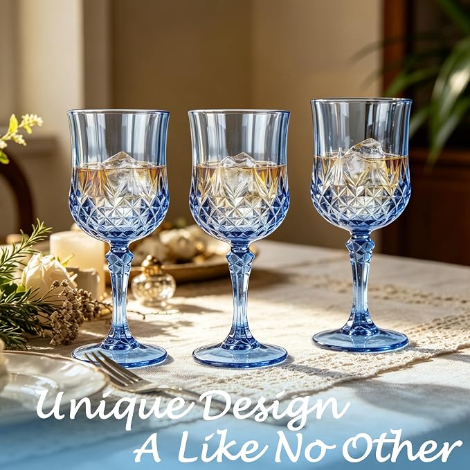 100Pack Plastic Wine Glasses, 7oz Vintage Goblets - Image 7