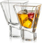JoyJolt Carre 2-Piece Cocktail Glasses Set, 8 Ounce Martini Glasses