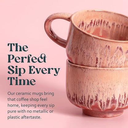 NOVA CERAMICS Pottery Style Coffee Mug - 16 oz Ceramic Mug - Jupiter | Artisan - Image 5