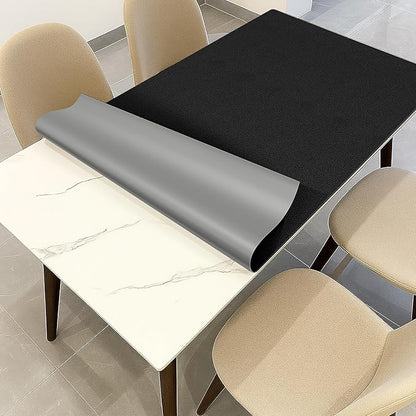 Warmstar Leather Table Cover 24 x47 Inch, 1.8MM Thick PVC Table Protector Waterproof, Desk Cover Protector Non-Slip Table Pad for Kitchen, Dresser, Gaming Desk,Dining Room Table