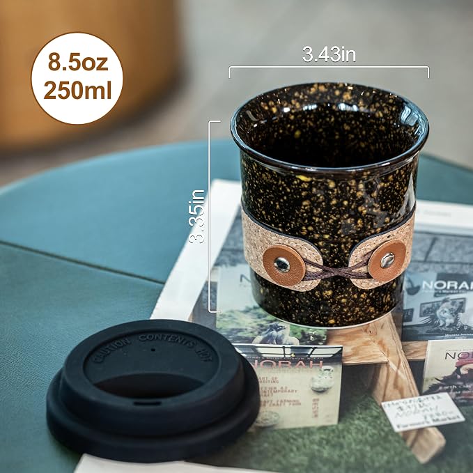 Travel Coffee Mug Ceramic TO Go Coffee Tumbler - Image 2
