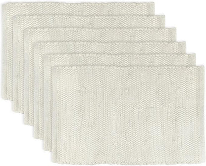 DII Handmade Chindi Tabletop, Reversible and Machine Washable, Placemat Set by DII