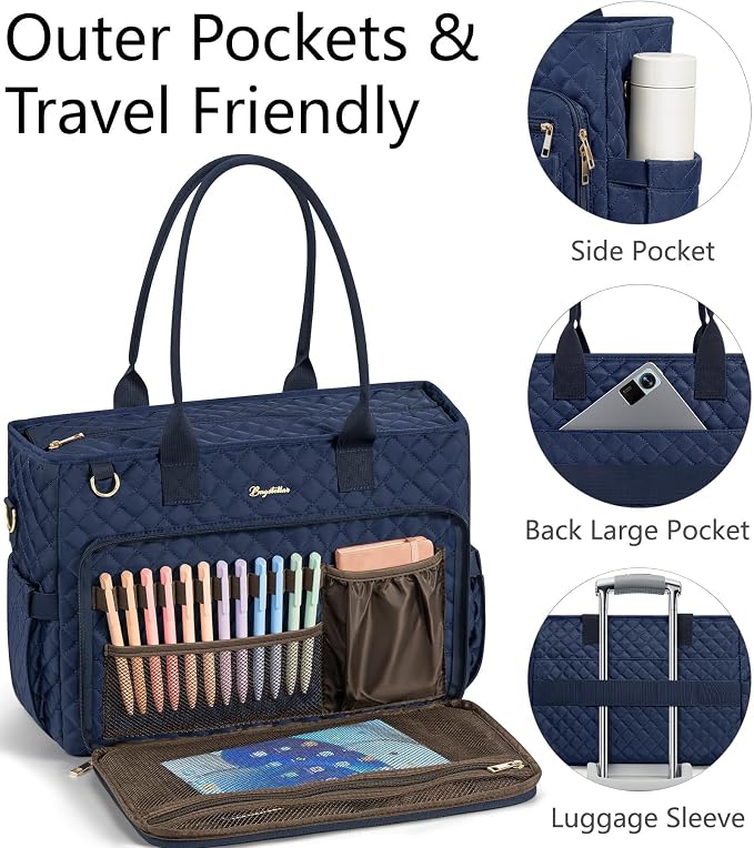 Bagstellar Teacher Tote Bag for Women, 15.6" Laptop Work Tote Computer Bag | - Image 6