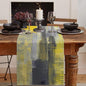 Emvency Table Runner, 13x72 Inch, Abstract Art Modern | Yellow Grey Dining Decor by Emvency