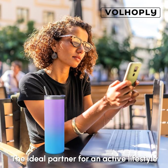 Volhoply 4 Pack Skinny Tumblers - Image 7