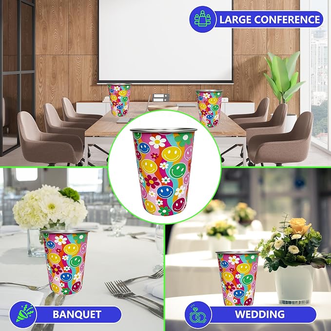 20oz 3PCS Stainless Steel Pint Cups, Reusable metal Cups, Drinking | Pint - Image 7