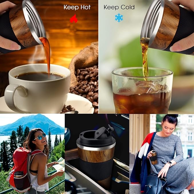 KETIEE Travel Mug, 12oz Insulated Coffee Cup - Image 4
