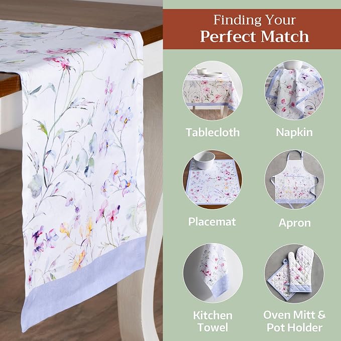 Maison d' Hermine Table Runner 100% Cotton 14.50" x 72" | Table Runners 72 - Image 5