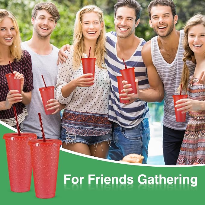 Amyhill 12 Pcs Reusable Glitter Cups - Image 6
