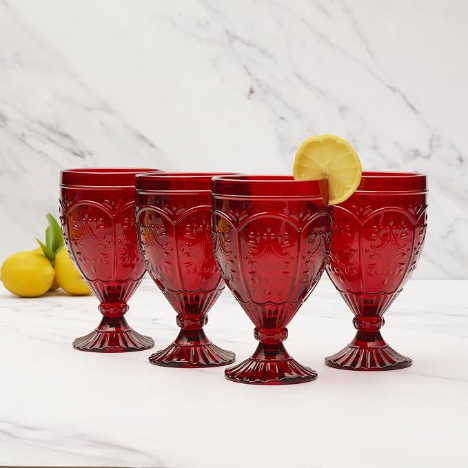 Fitz and Floyd Trestle Glassware Ornate Goblets - Image 7