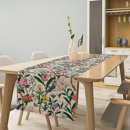 William Morris Vintage Floral Table Runner, Birds Butterflies and Bees - Image 2