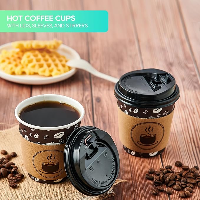 JOLLY PARTY 10oz Disposable Coffee Cups - Image 3