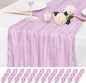 12 Pack Lavender Cheesecloth Table Runner 17x108 Inch Boho Rustic Semi Sheer by Unknown