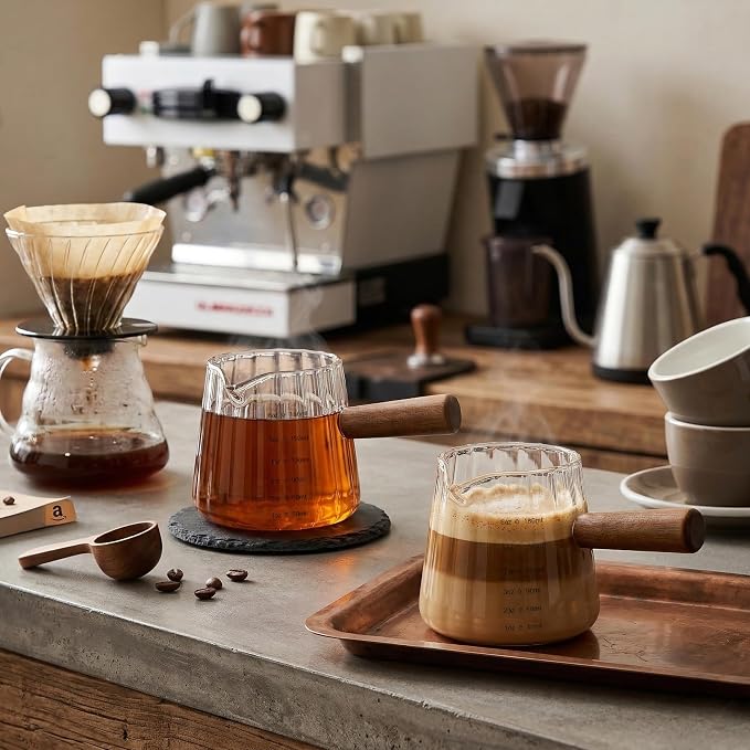 2 PCS Espresso Cups, Ohola 6OZ Espresso Shot Cup, Glass Measuring Cups - Image 7