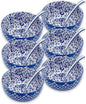 28Oz Ceramic Soup Ramen Bowl Set of 6 by KeQiu