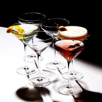 LEMONSODA Hand Blown Nick & Nora Crystal Martini Glasses, Cosmopolitan - Image 3