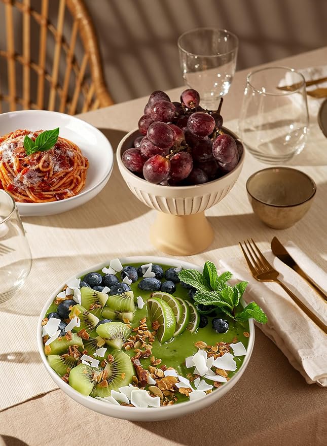 Quatish Pasta Bowls 30oz Set of 8, Salad Bowls Soup Bowl - Image 2