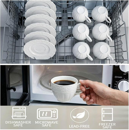 6 oz White Cappuccino Mug - Image 3