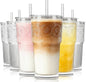 SoulTimes 20oz Ribbed & Floral Glass Tumbler by SoulTimes