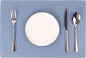 Jovono Set of 8 Faux Leather Placemats, PU Table Mats, Waterproof, Stain Resistant, Heat Resistant, Easy to Clean for Kitchen Dining Table,Conference Table, C Light Bule