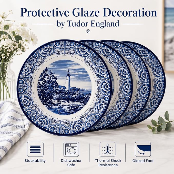 Royal 12-Piece Porcelain Dinnerware Set - Image 6