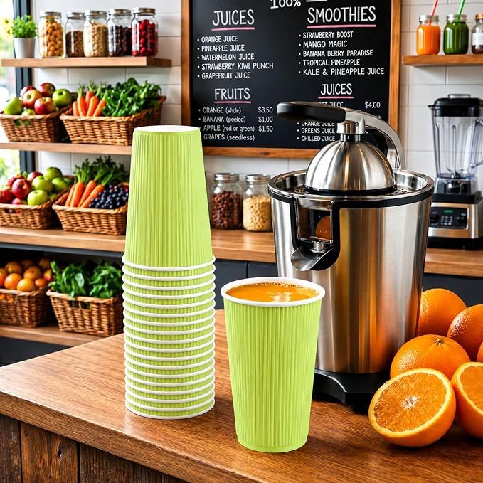 Restaurantware Coffee Cups 500 Pack of 16 oz Ripple Wall Insulated Coffee Cups - Image 4