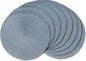 AHHFSMEI Round Braided Placemats 15 Inch Round Table Mats for Dining Tables Natural Woven Heat Resistant Place mats Set of 8 (Light Blue,8)