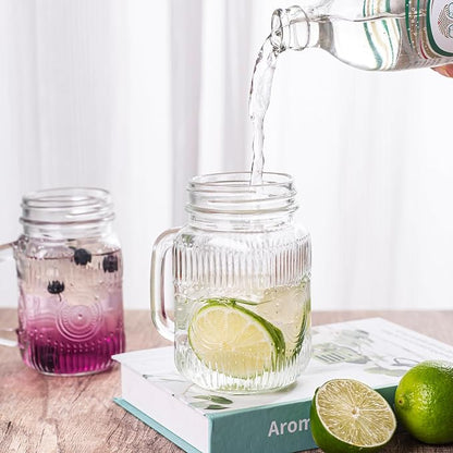 Amzcku vintage Clear Drinking Jar 16 OZ Drinking Jars - Image 6