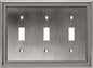 Henne Bery Sunken Pearls Heavy Duty Decorative Wall Plate Switch Plate Outlet Cover (Triple Toggle, Heirloom Silver)