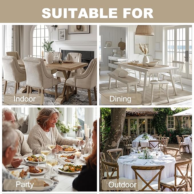 Hiasan Faux Linen Rectangle Tablecloth - Wrinkle and Stain Resistant Washable Table Cloth for Kitchen Dining Room Holiday Table Cover for Dinner, Green, 54 x 108 Inch