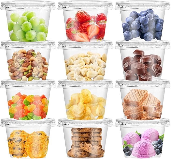 Qinsihwn 100 Pcs 8 OZ Disposable Plastic Cups by Qinsihwn