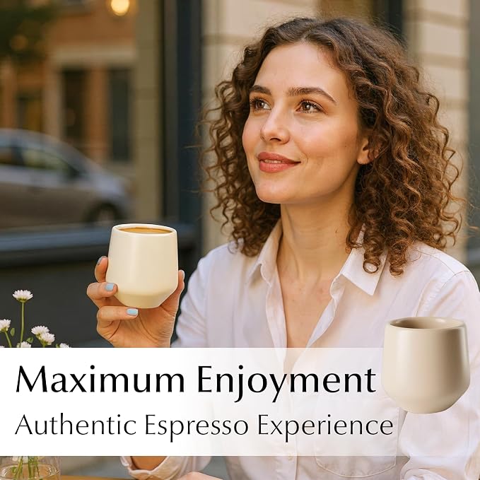 MIAMIO - Espresso Cups Set of 4 / Mug, Ceramic - Luxe | Ceramic espresso cups - Image 4