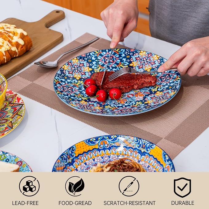 18 Pieces Dinnerware Sets, Porcelain Dishes Set - Image 3