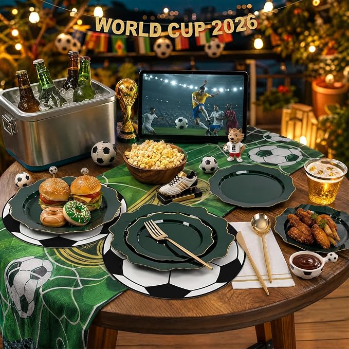 175Pcs Green Plastic Plates - Image 4