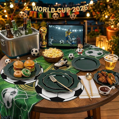 175Pcs Green Plastic Plates - Image 4