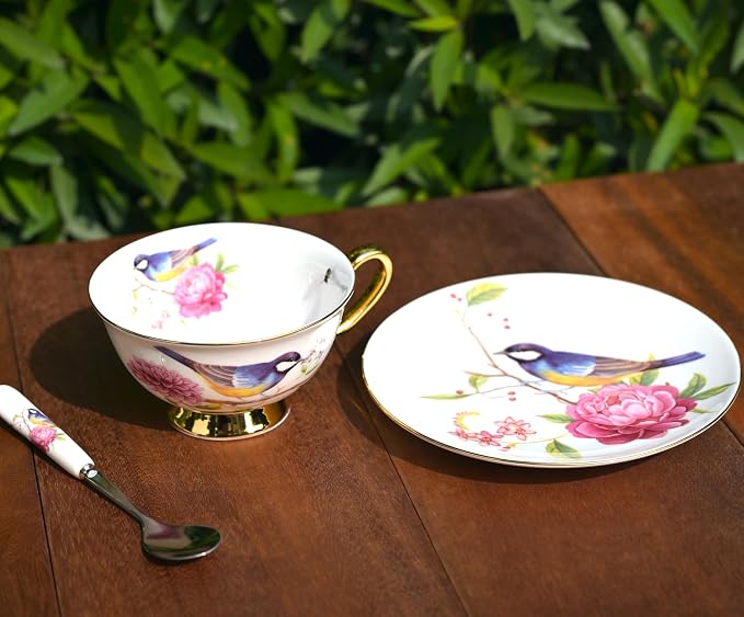 British Coffee Cup 3 Piece Set（6.8oz） Household Fashional Tea Cup - Image 7