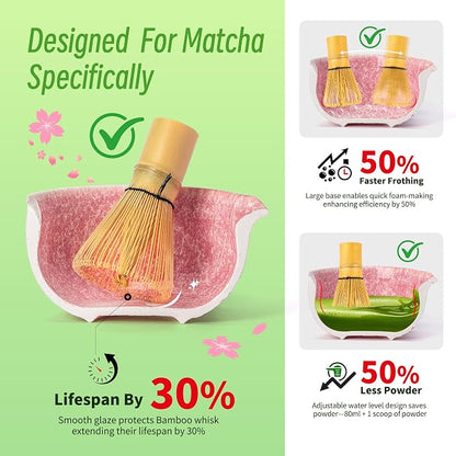 TEANAGOO Matcha Whisk Set, Ceremony Matcha Kit, Matcha Tea Set - Image 3