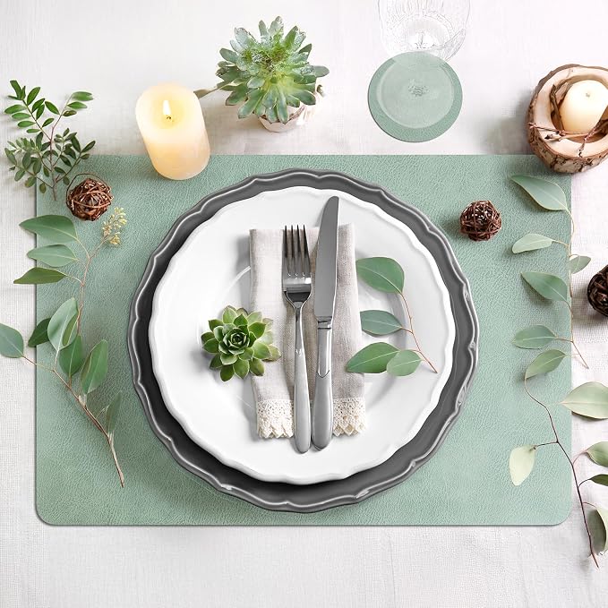 comfoyar Faux Leather Placemats - Image 2