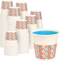 100 Pack 3 oz Bathroom Cups, Disposable Paper Cups with Rolled Rim, Small Paper Mouthwash Cup for Guest Bathrooms, Vanity & Office Use, Puzzle