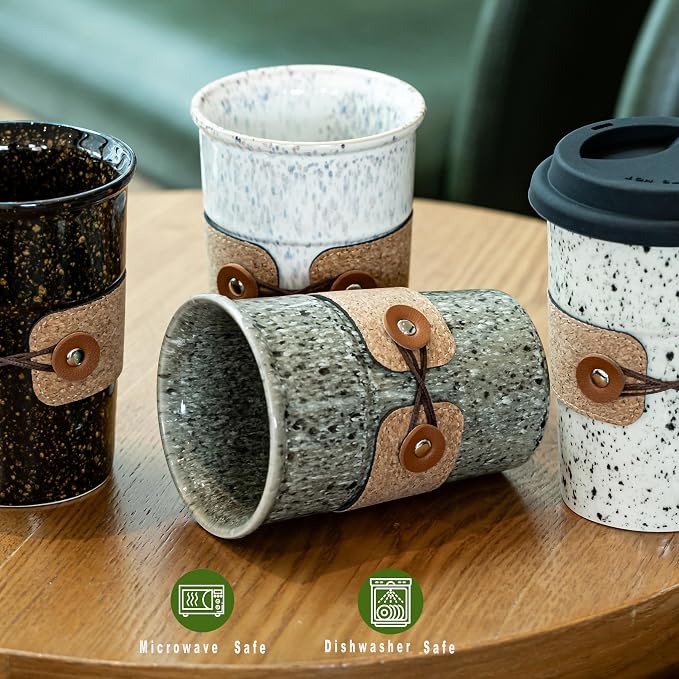 Ceramic Coffee Travel Mug Tea Cups - Image 7