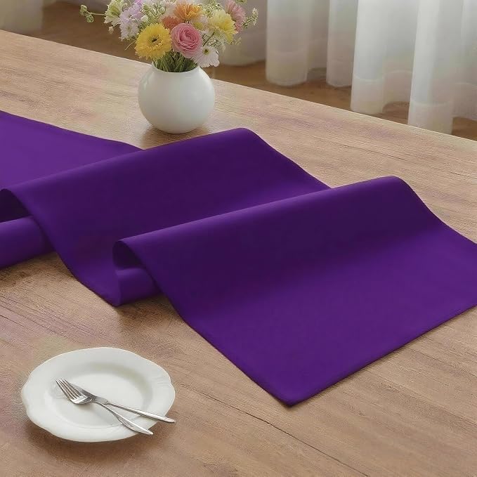 MEANMOY Purple Table Runner 36 Inches Long Waterproof Table Runners | Washable - Image 3