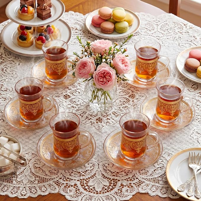 Geetery 6 Set Turkish Tea Glasses - Image 2