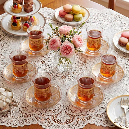 Geetery 6 Set Turkish Tea Glasses - Image 2